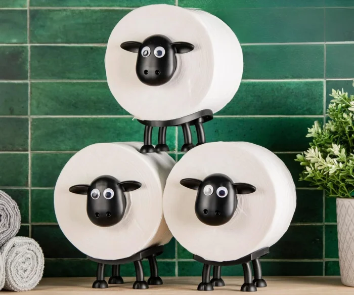 sheep toilet roll holder