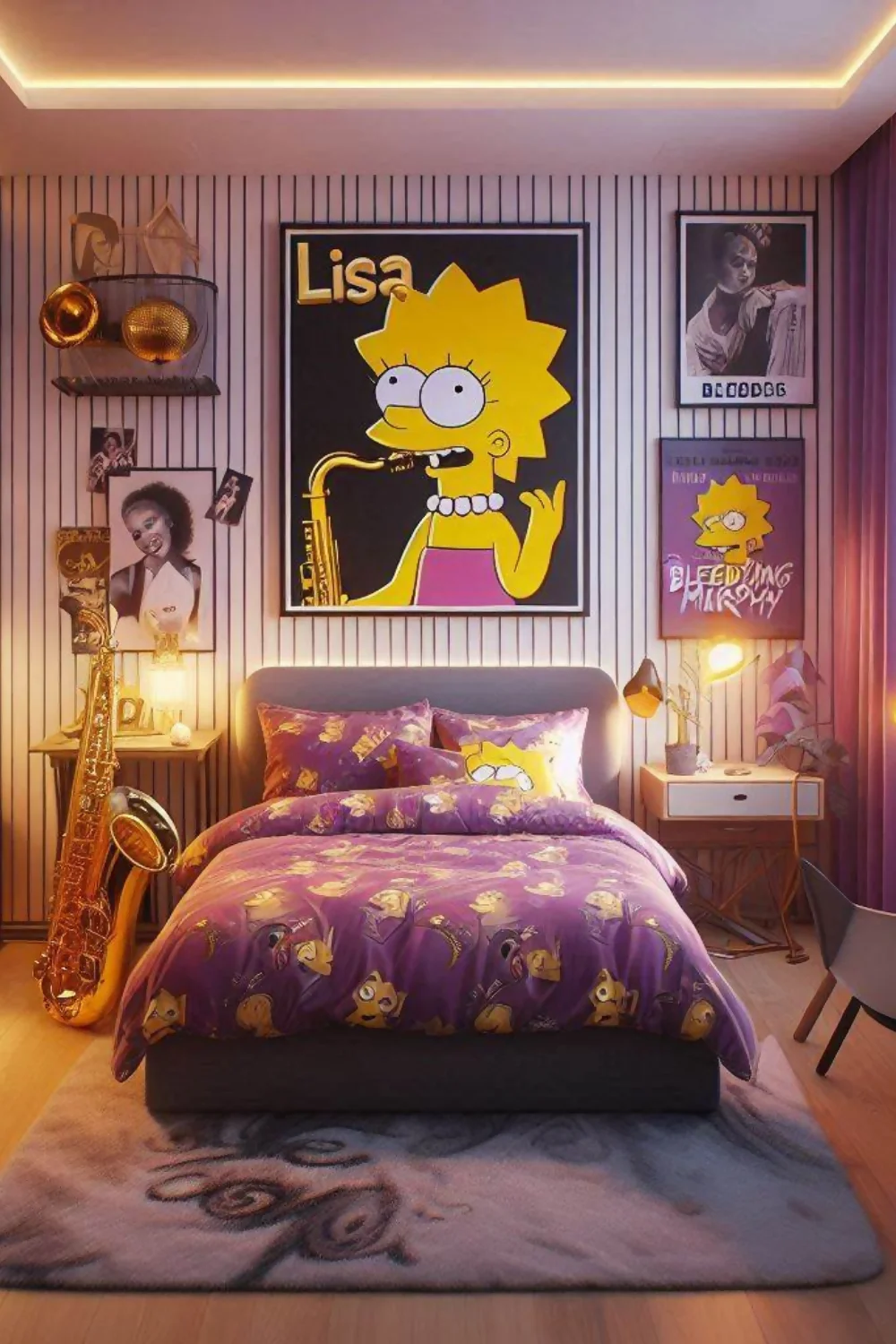 9 Bedroom Designs That Prove The Simpsons Have the Coolest Bedroom 3 bedroom wallpaper ideas
