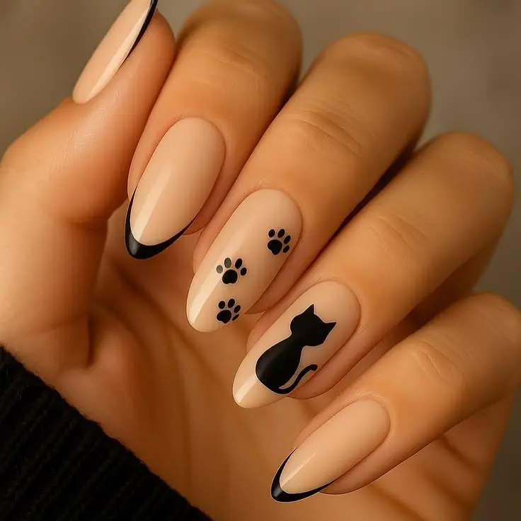cat design nails 3 cat design nails 3