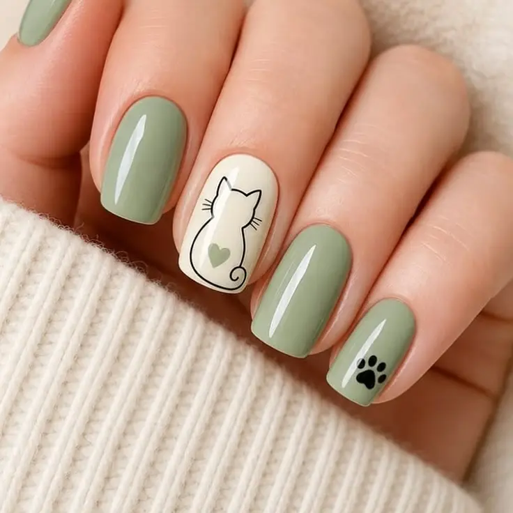 cat design nails 5 cat design nails 5
