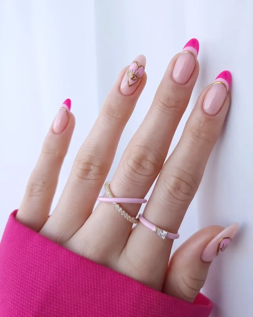 hot pink nail 1
