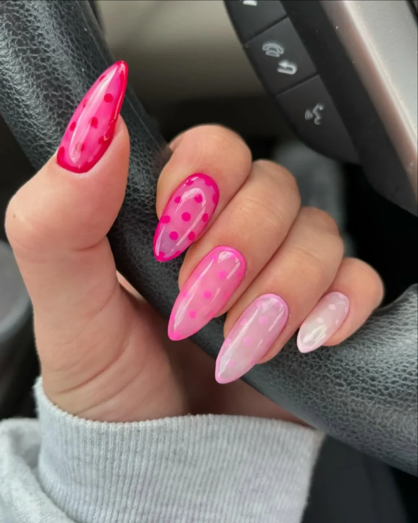 hot pink nail color 1