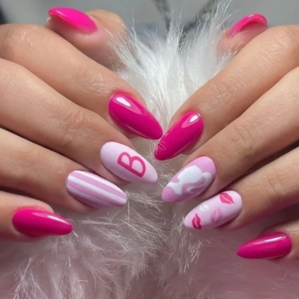 hot pink nail color 4