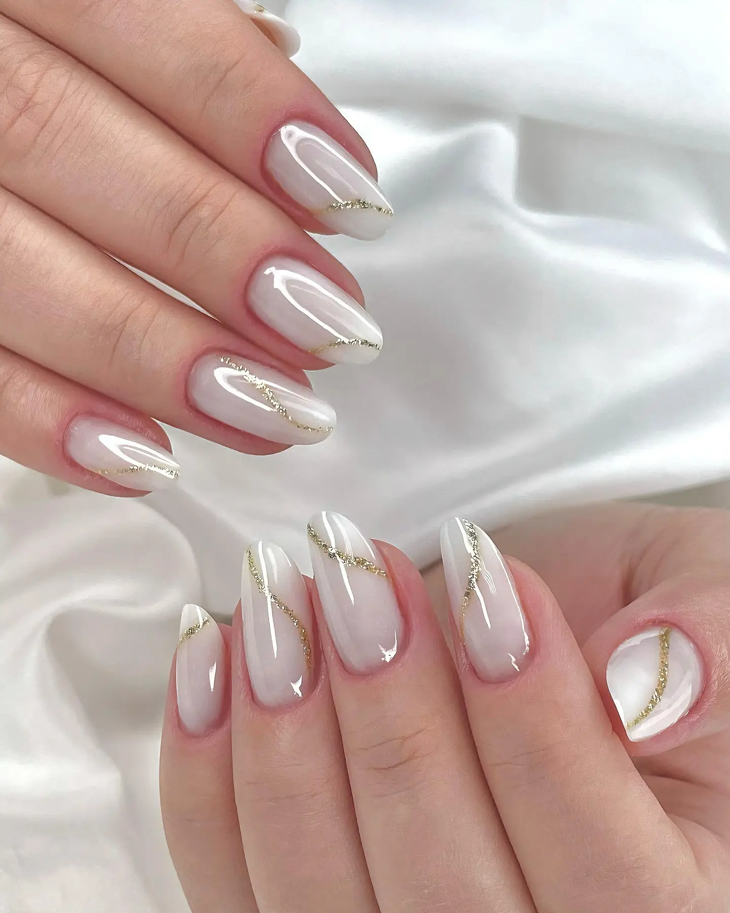 nails almond design nails almond design