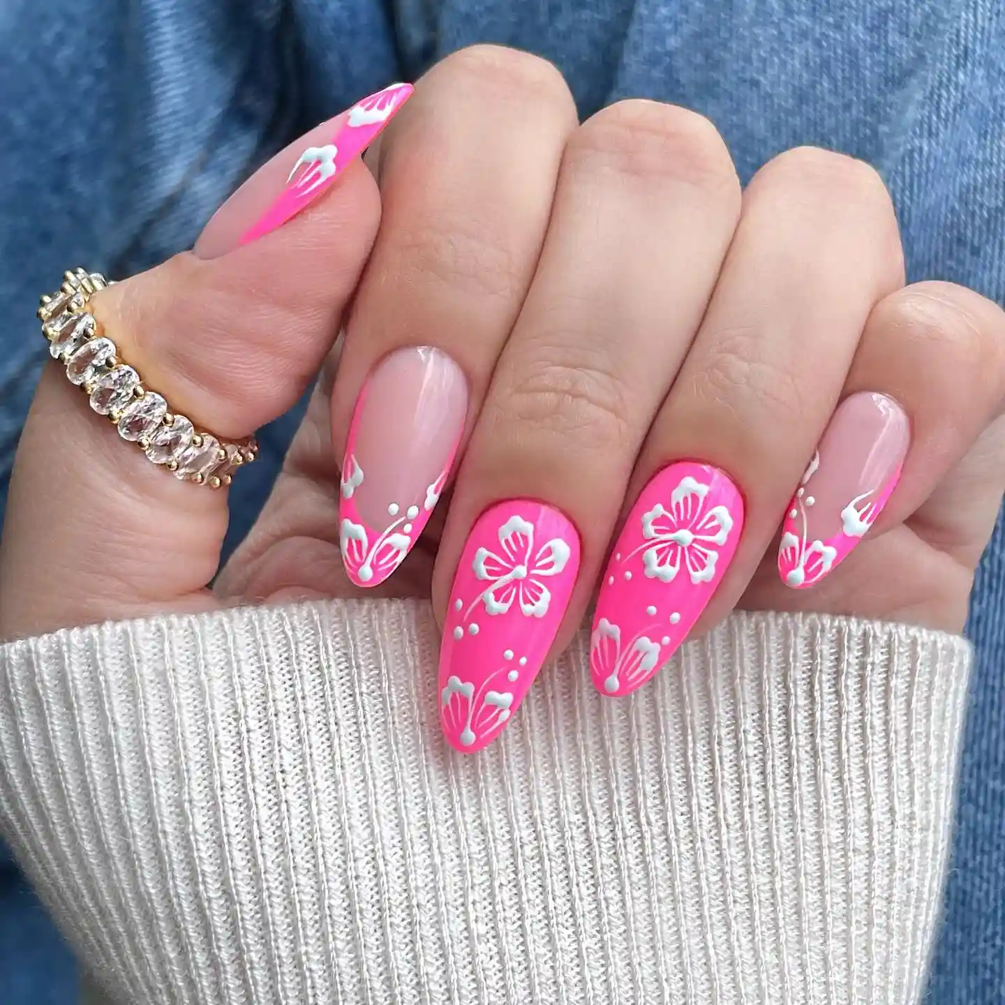 nails hawaiian flowers 3d nails hawaiian flowers 3d