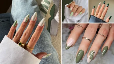 nails to match green dress