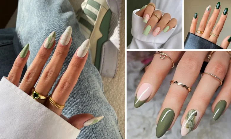 nails to match green dress