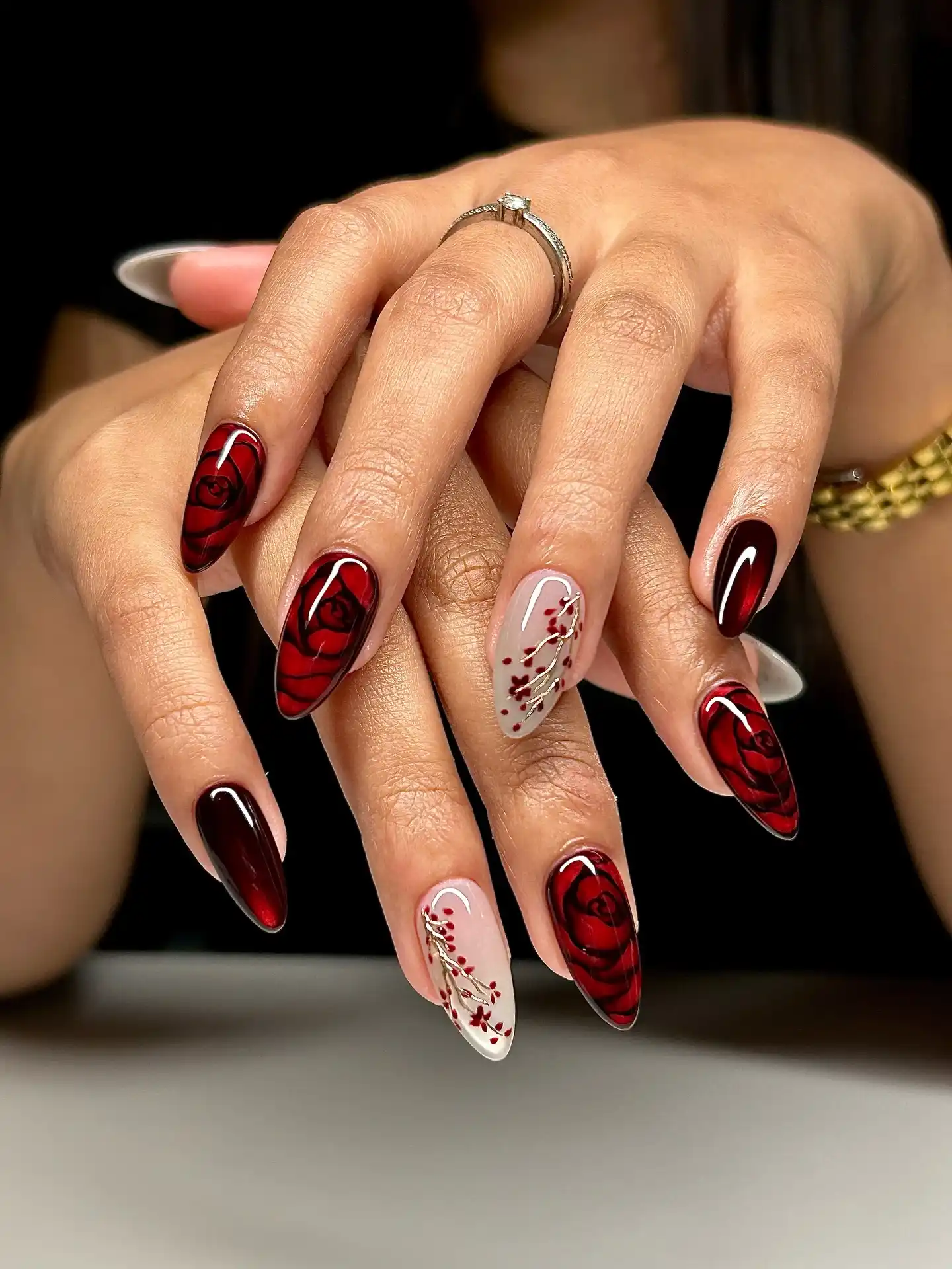 nails to match red dress 4