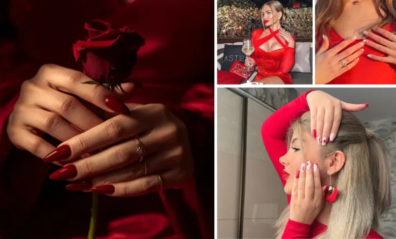 nails to match red dress