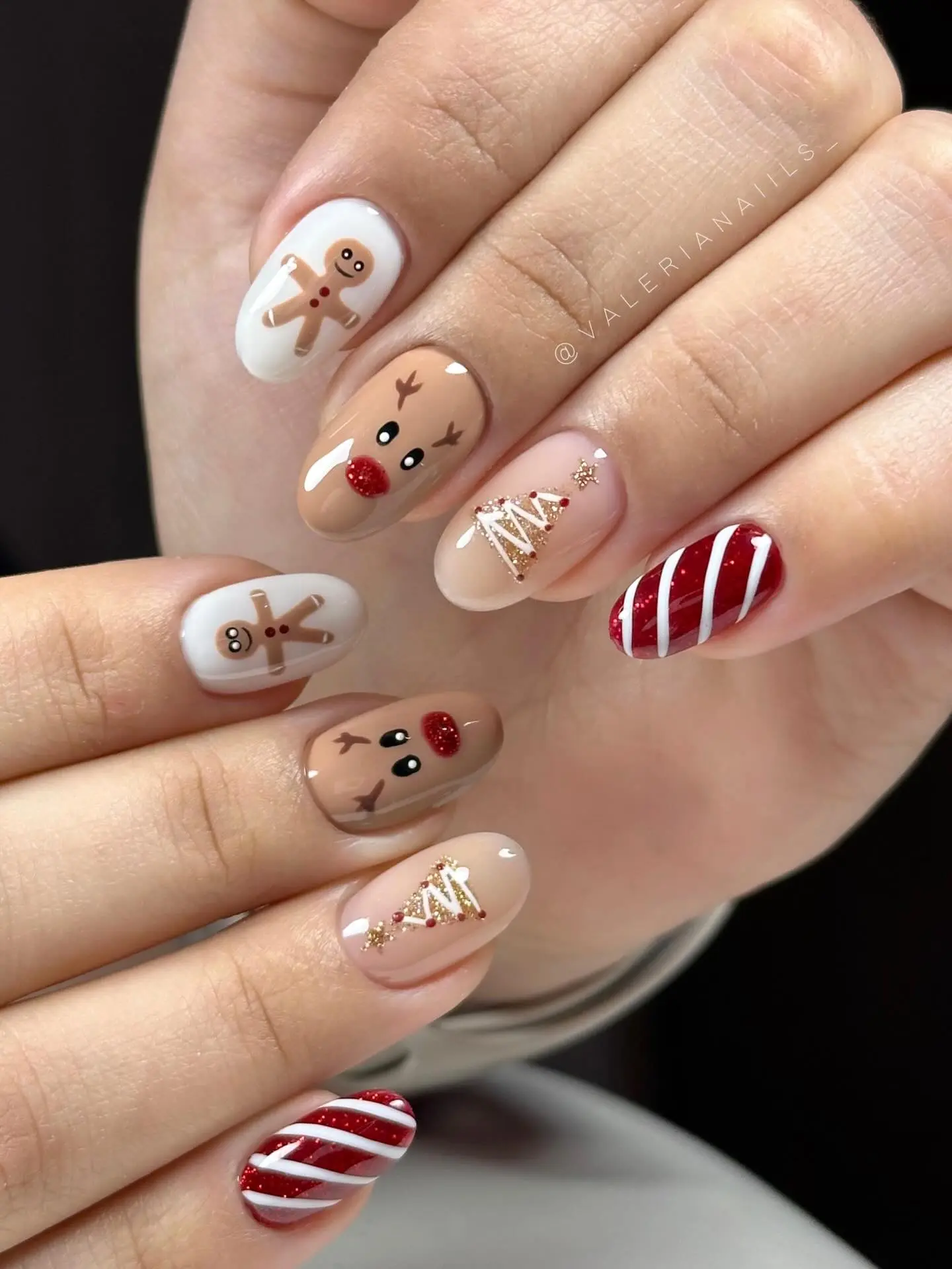 christmas nail designs cute 4