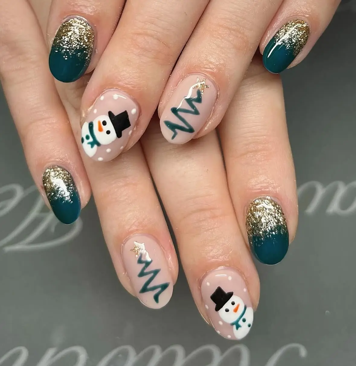 christmas nail short 5 christmas nail short 5