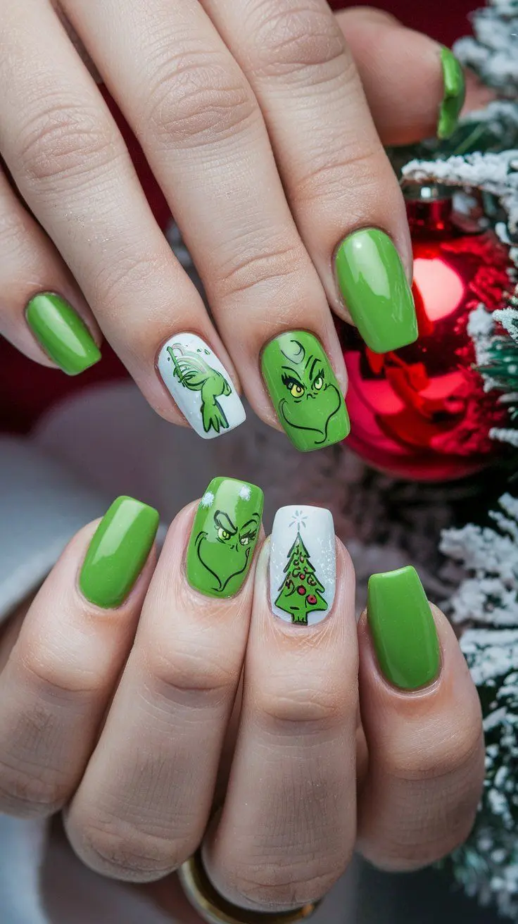 christmas nails grinch 2 christmas nails grinch 2
