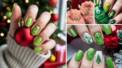 christmas nails grinch