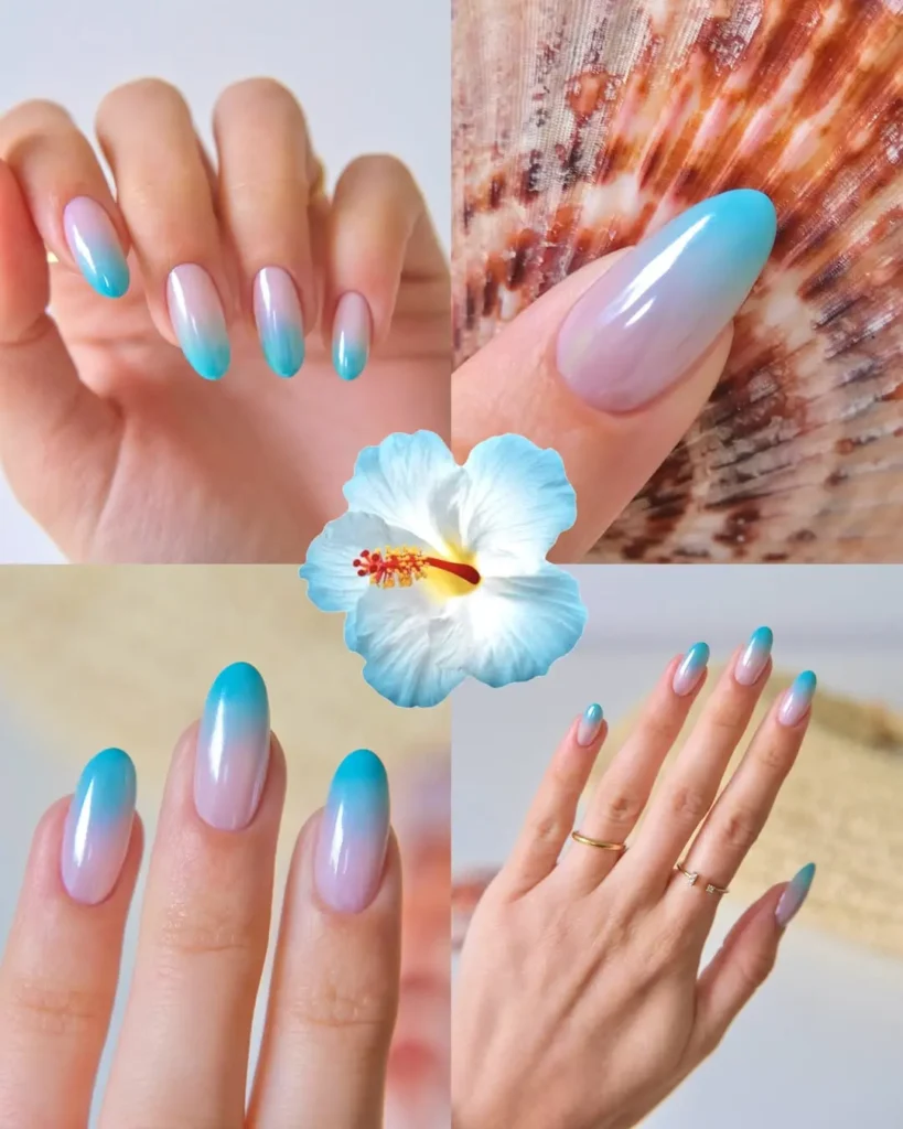 cute nails beach