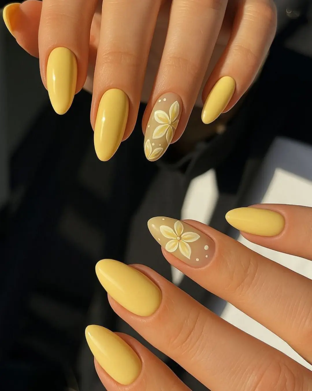 nail design ideas yellow 1