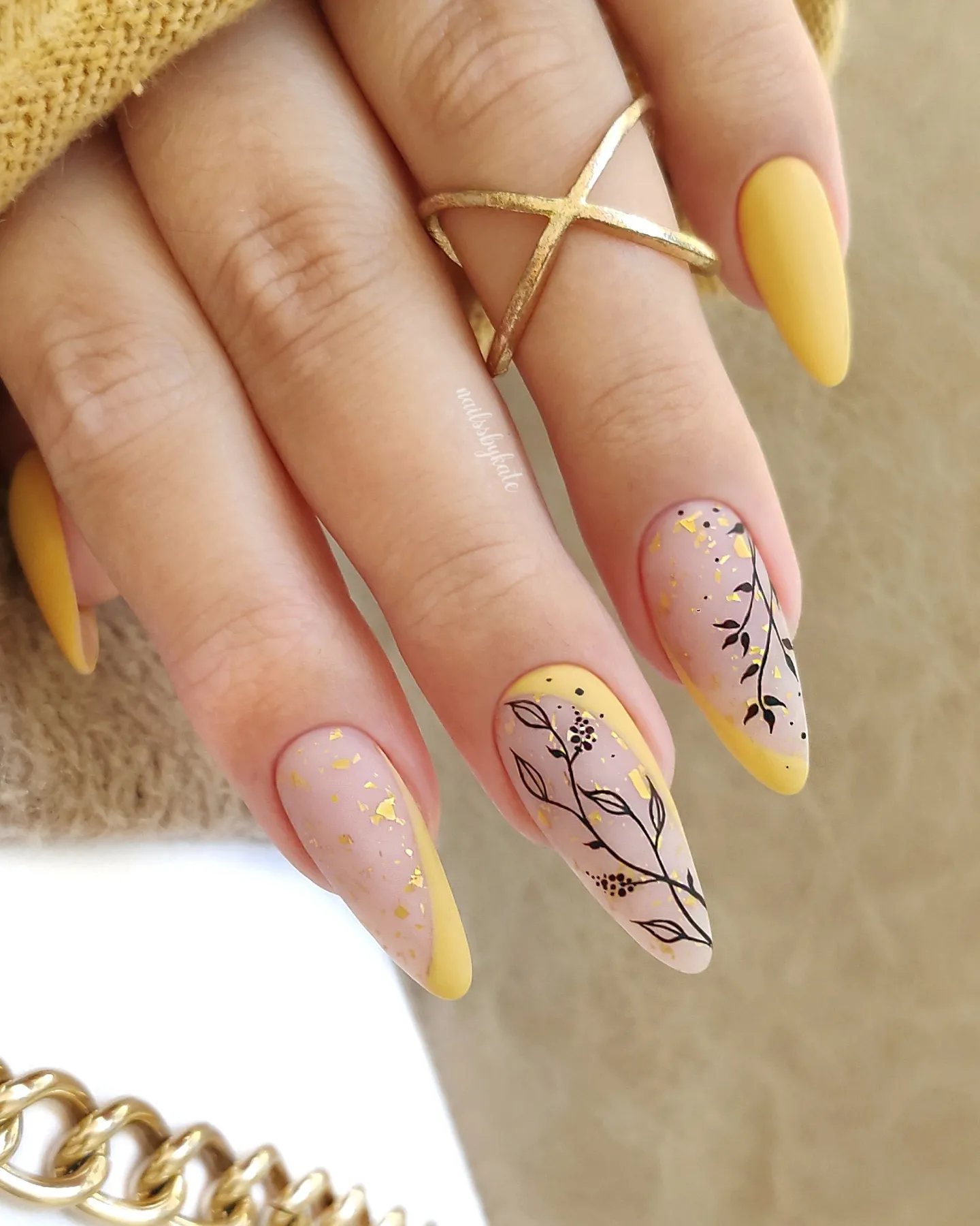 nail design ideas yellow 9