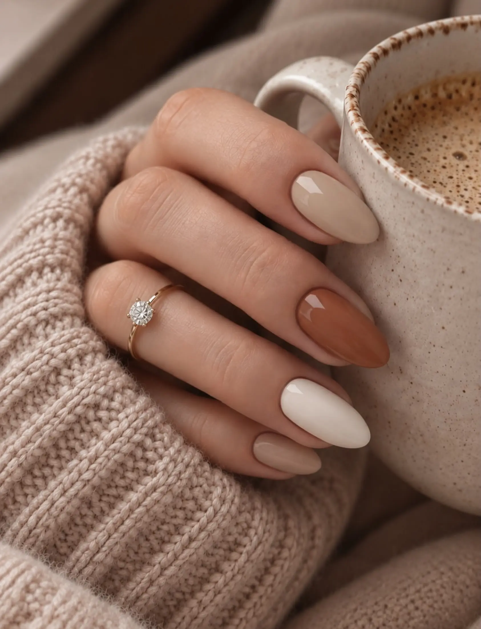 nails to match brown dress 15