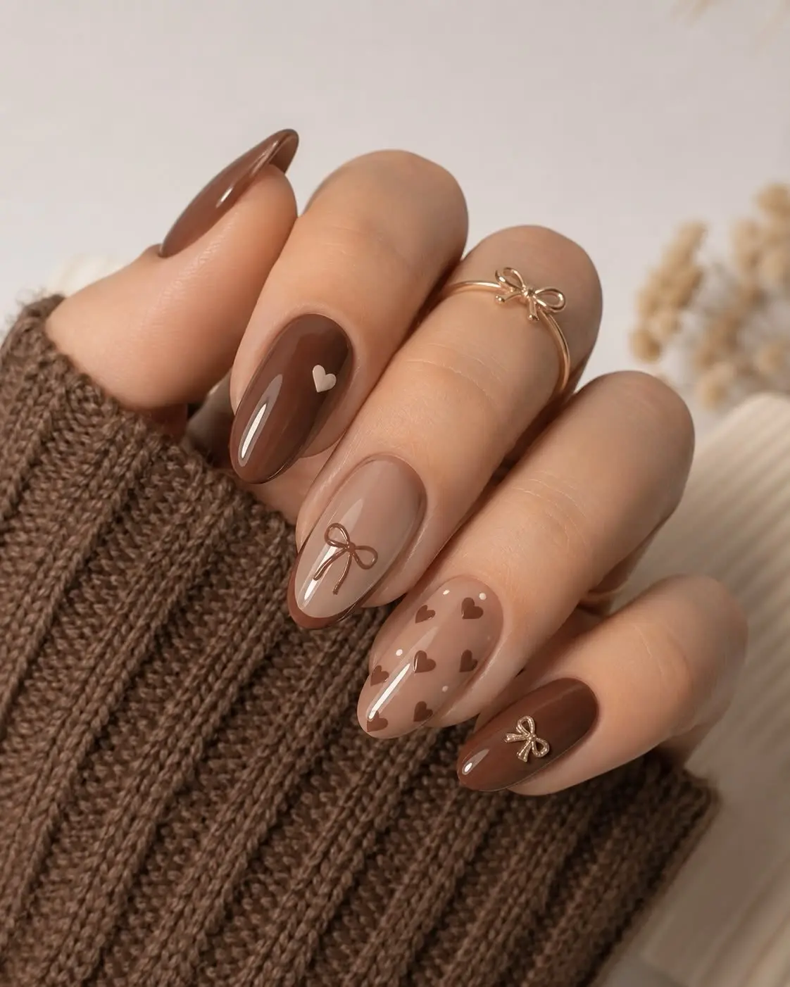 nails to match brown dress 3