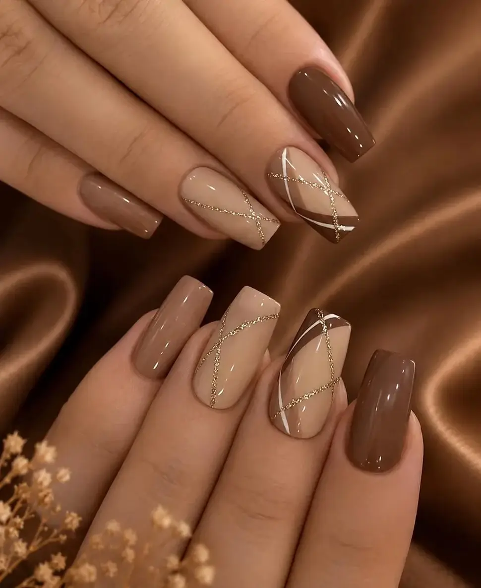 nails to match brown dress 5