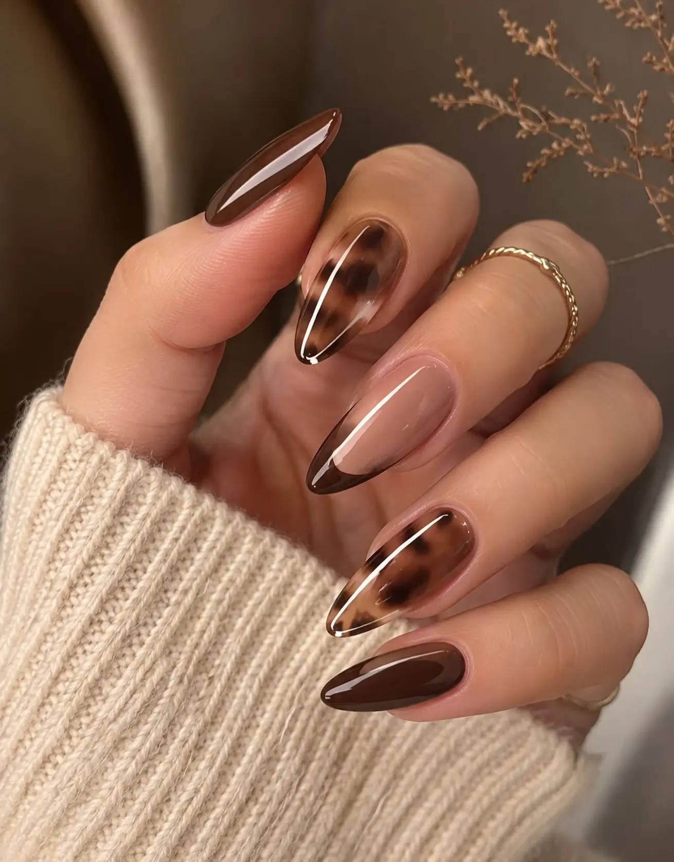 nails to match brown dress 6