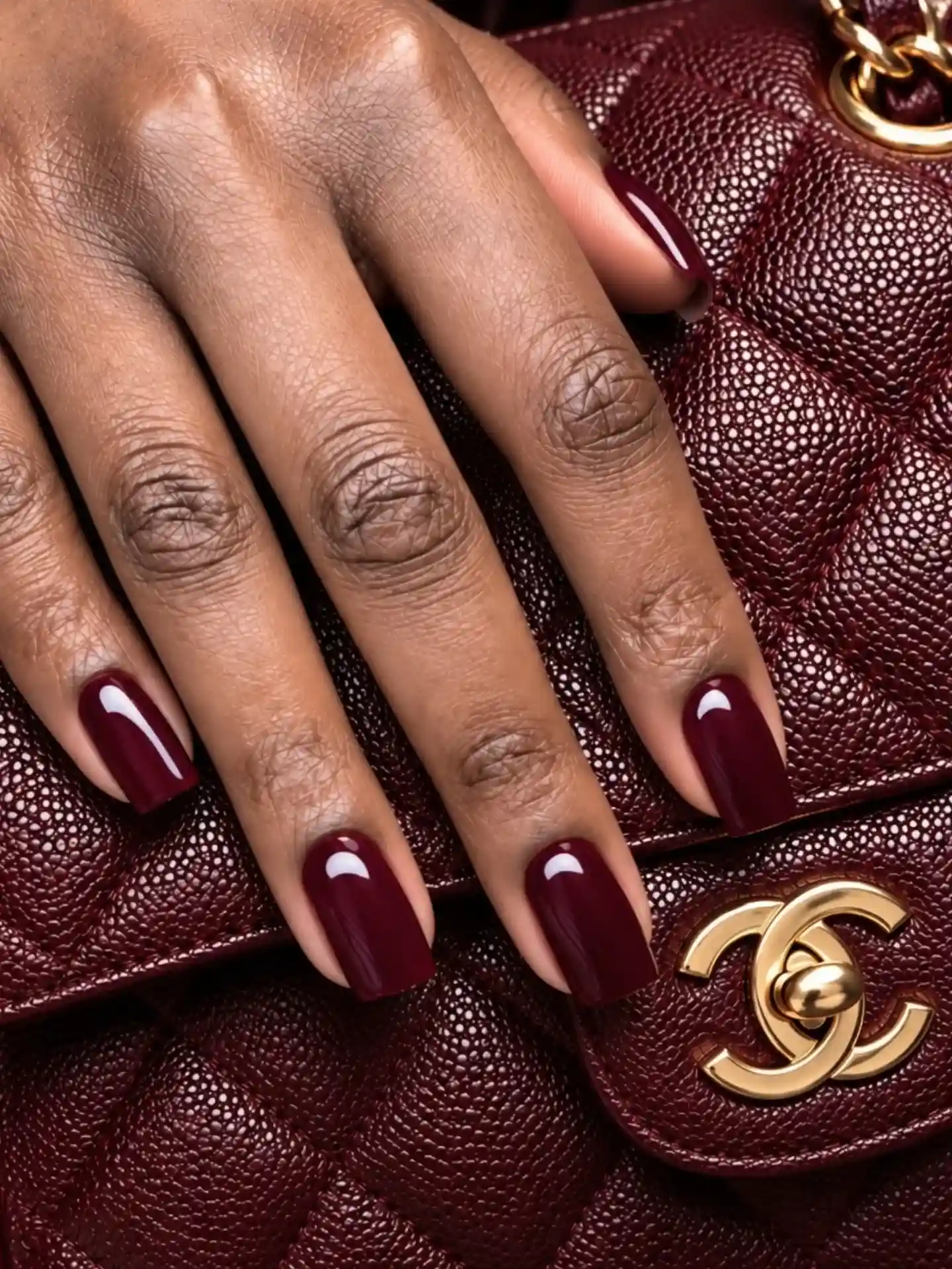 deep burgundy nails dark skin 1 1
