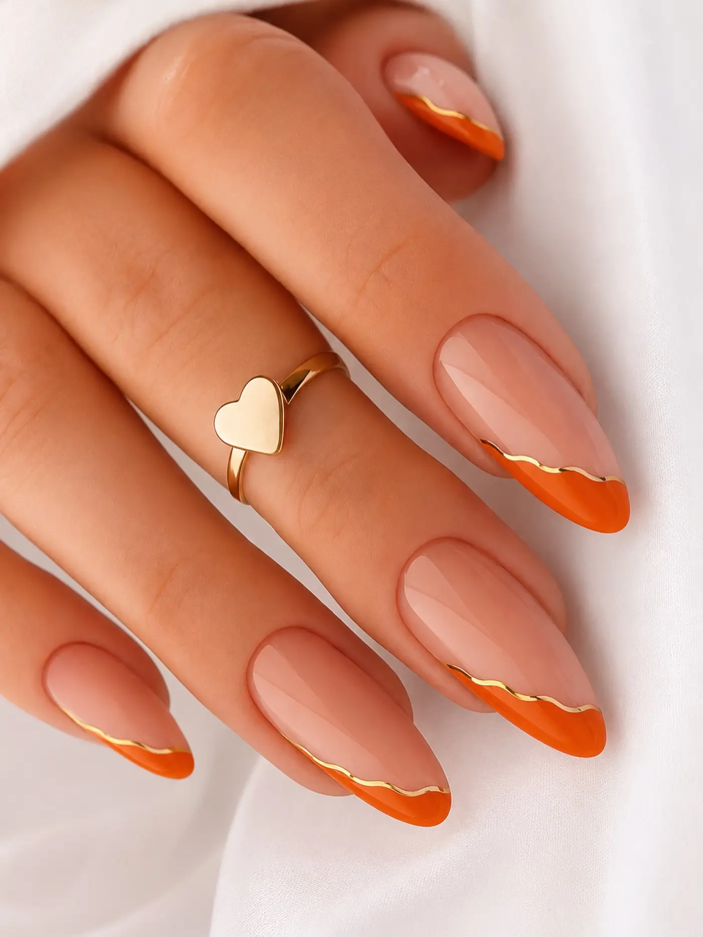 nails to match orange dress 11