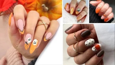 pumpkin nail ideas